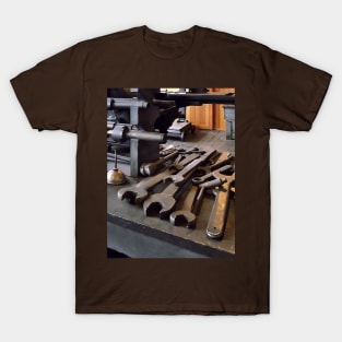 Wrenches and Oil Can in Machine Shop T-Shirt